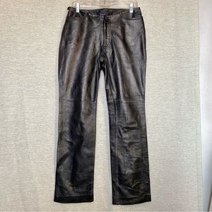 Gap Black Leather Pants 8